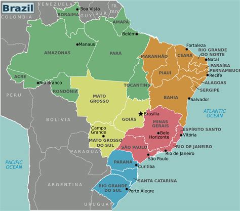 maps of brazil.